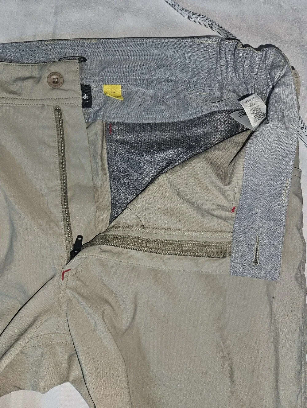 Cabelas Mens L 34 Outdoor Hiking Fishing Tan XPG Cool Phase Pants British Khaki